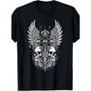 European Sizes Grunge Aesthetic Alt Goth Skull Cross Gothic T-Shirt Same Style for Men Summer Short-sleeved Printed T-shirt