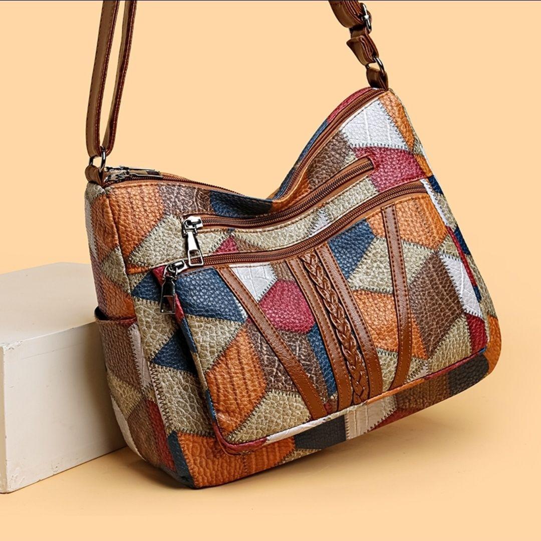 

Женская сумка через плечо, большая вместимость, новая сумка, модная многофункциональная сумка из мягкой кожи среднего возраста с диагональным ремешком