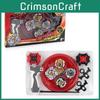 Xd168-9 Red Alloy Burst Top Set With Four Unique Battle Gyros Ideal For Christmas Gifts
