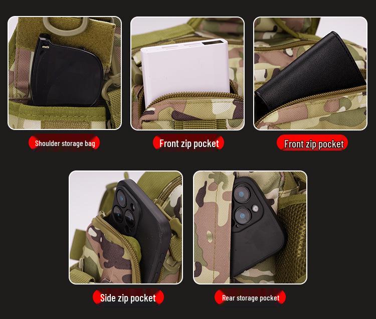 Wielofunkcyjna Taktyczna Torba Kamuflażowa: Do noszenia na skos, w pasie i w podróży, do wędkarstwa i jazdy na rowerze