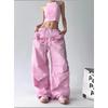 VIONA American Retro Hot Girl Hip Hop Letter Wide-Leg Pants Women Loose Pleated Design Dancing Trousers Summer Quick-Dry Pants