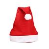Christmas Santa Hats Comfortable Non-Woven Fluffy White Pom Pom Kids Adult Fit for Home Xmas Gatherings
