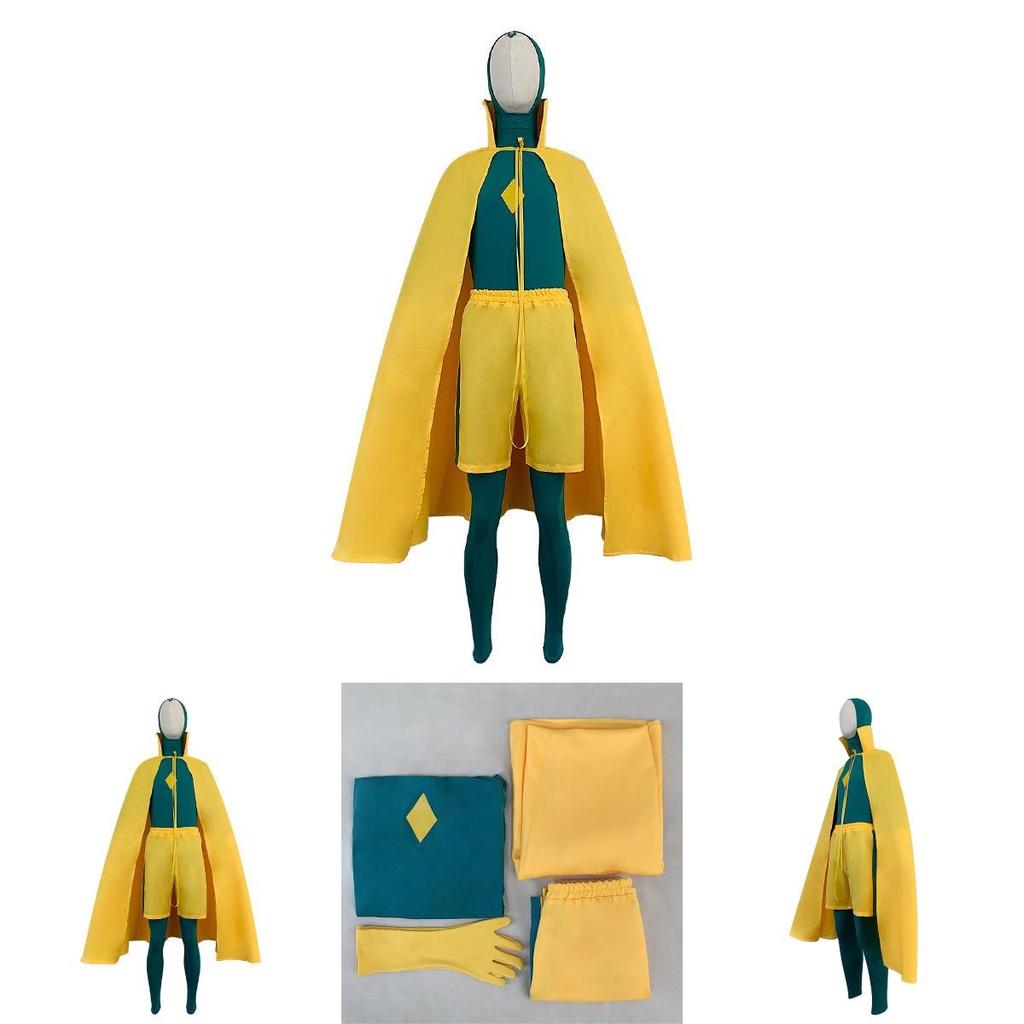 Eye-catching Wanda Vision Cosplay Costume Jumpsuit Cloak Outfits For Halloween