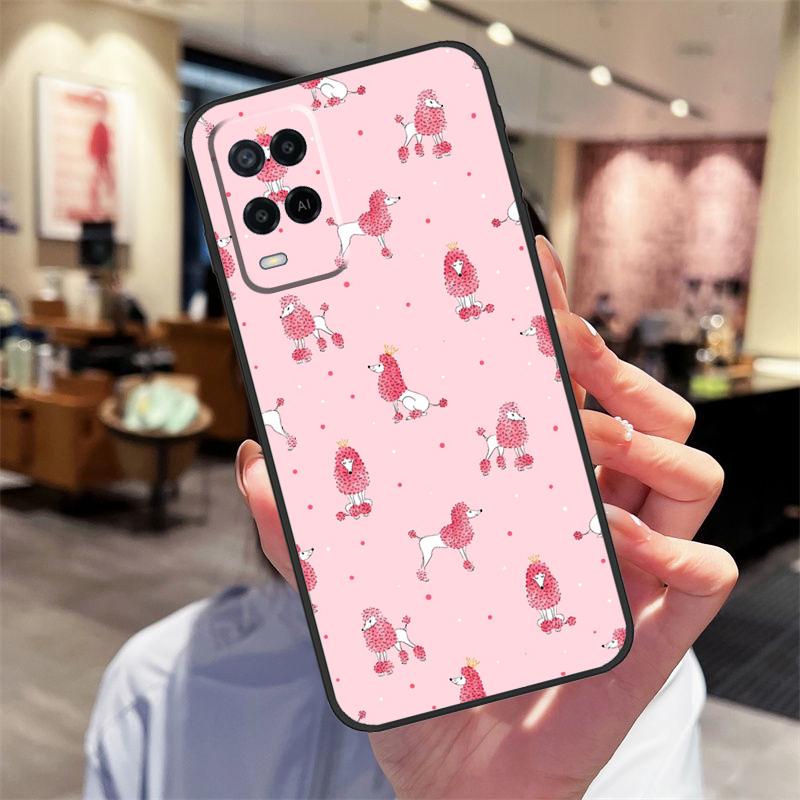 Pudel Cartoon Girly Süßes Case Für Oppo A94 A54 A40 A60 A80 A98 A78 A18 A38 A58 A16 A76 A96 A17 A77 A74 A57S A15 Hülle