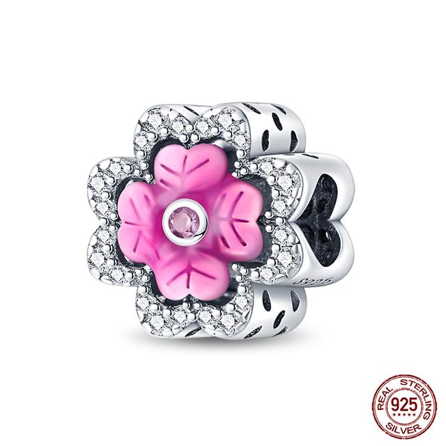 2023 mode Frühling Glück Vier Kleeblatt Serie 925 Sterling Silber Charms Perlen Fit Fasion 925 Armband DIY Schmuck