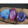 20X21-15X29MM Dyed Window Druzy Agate Mix Cabochon Gemstone 03 Pcs Lot C-3726