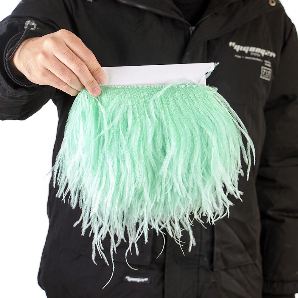 Feather1Meter High Quality Ostrich Feather Trim 10-15/15-18/18-22cm Plumes Fringe Ribbon for Home Party Dress Sewing Wedding Decoration