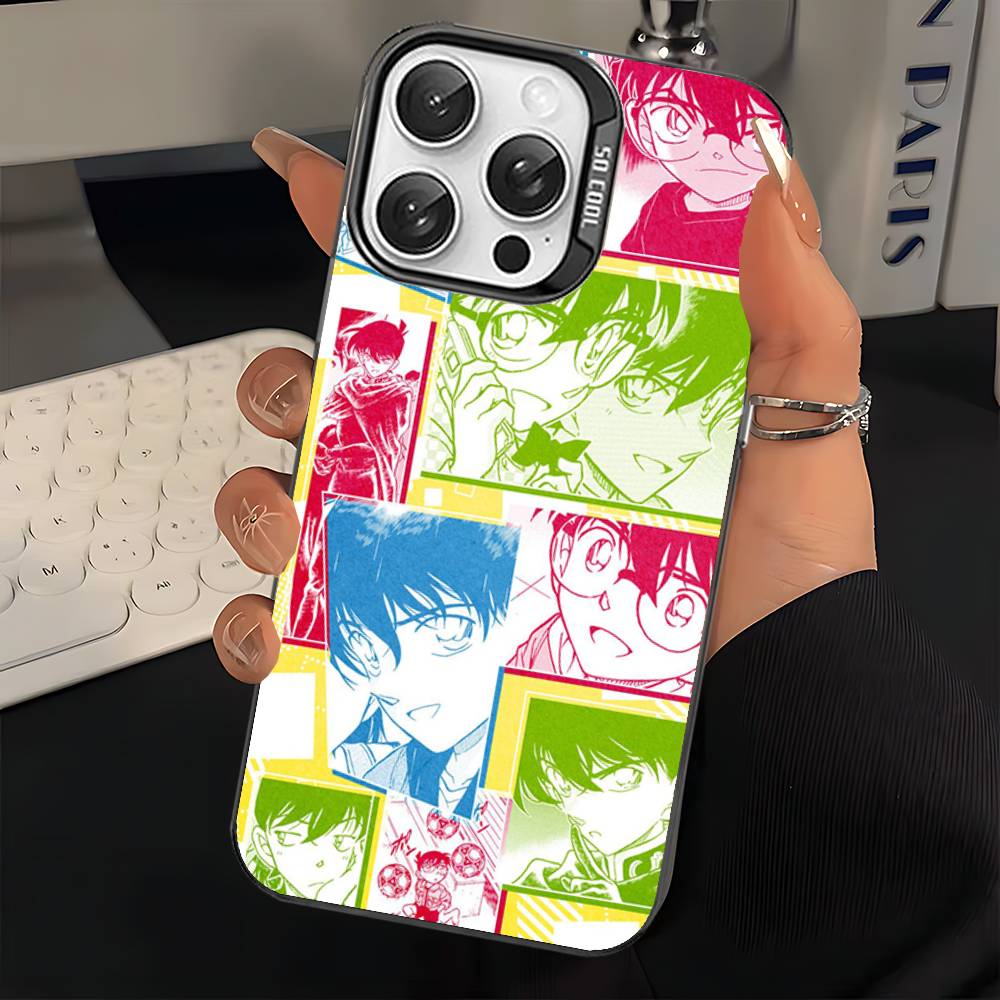 Japan D-Detective Conan Colorful Phone Case For IPhone 17 16 15 14 13 12 11 Pro Max Plus Matte Cover