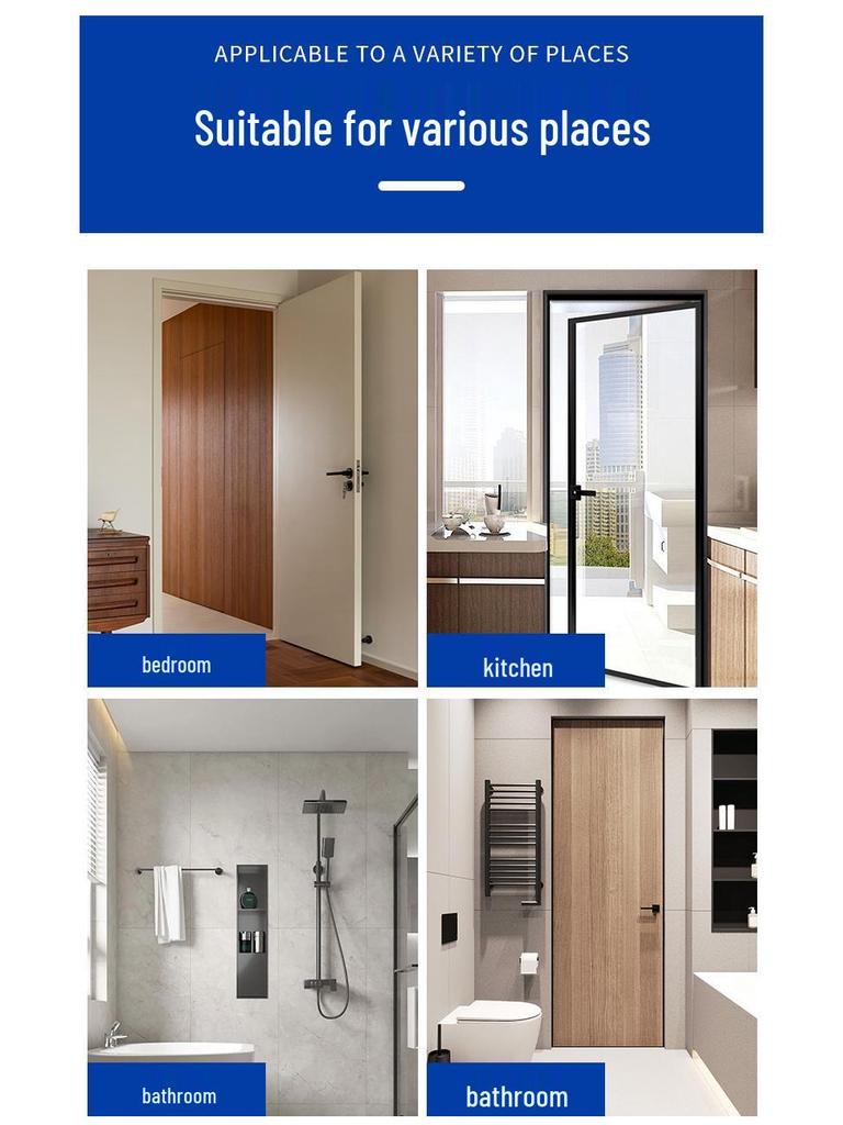 Modern Heavy-Duty Aluminum Alloy Bedroom Door Lever Handle Lock