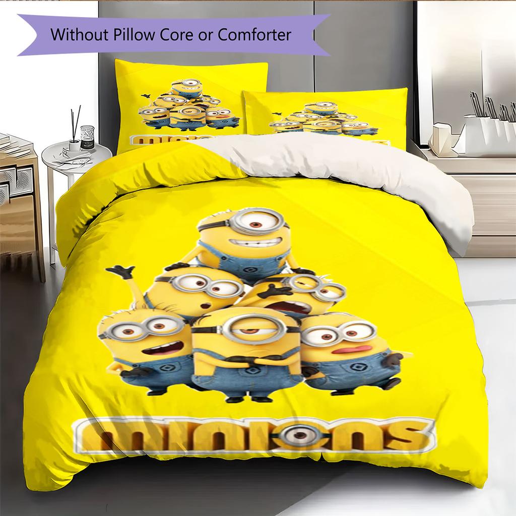 Jorge The Minion's Adorable Greeting: A Comfortable and Cozy Bedding Set—the Perfect Choice To Decorate Your Bedroom.