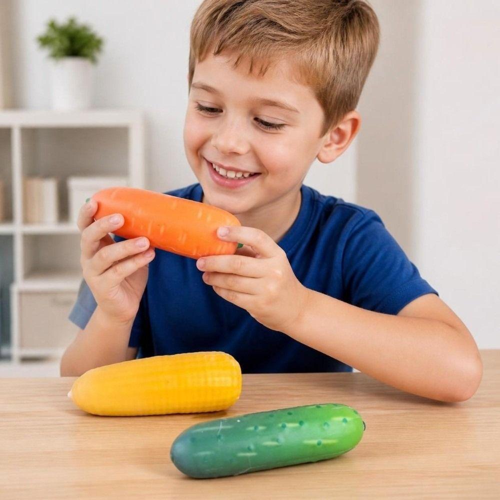 Son Croquant Croustillant Jouet à Presser Savon Revêtement Cire Légumes Jouet Fidget Cadeaux pour Enfants