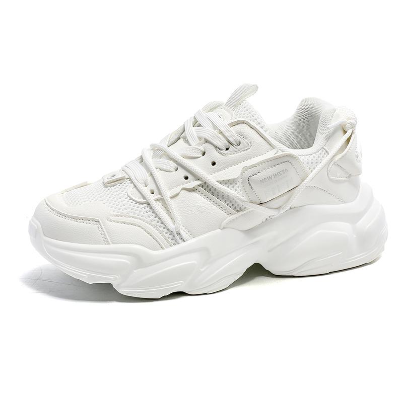 INS Hot Sales Chunky Sneakers Women Thick Sole Jogging Sports Shoes Men Mesh Breathable Platform Dads Shoes Male Walking Shoes