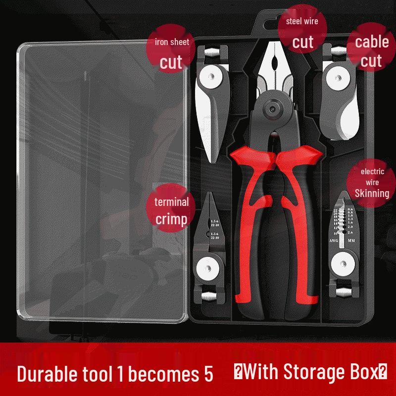 

High Carbon Steel 5-in-1 Multi-Function Combination Wire Strippers & Cutting Pliers for Electricians