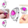 2018 Grenzüberschreitende Explosionsquelle Fantasy Australischer Pfirsichherzring Muttertagsgeschenk Mama Eingesetzter Diamantring