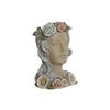 Mehrfarbiger Blumentopf - Home ESPRIT - Magnesiumcreme - 32x30x48 cm - Mehrfarbig - Dekorativ