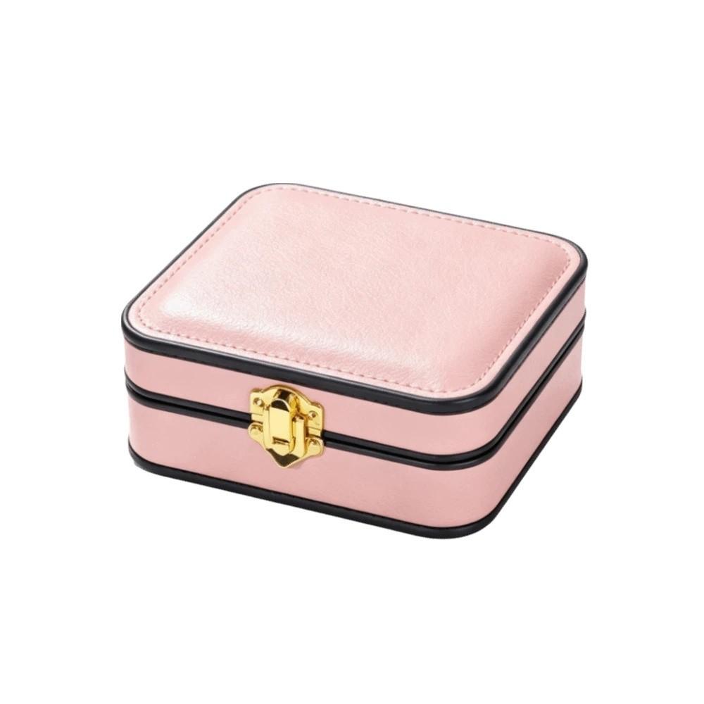 PU Leather Lockable Jewelry Box Lockable Jewelry Storage Case Portable Jewelry Case Girls