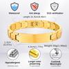 Custom Name Text Engraved Bracelet for Men, Stainless Steel Watch Strap Chain Bangle, Personalized Customized Medical ID Jewelry