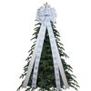 Big Size Snowflake Christmas Decorations Overlock Wire Ribbon Knot Bow Tie Ribbon Linen Ribbon Pendant Style DIY Creative Bow