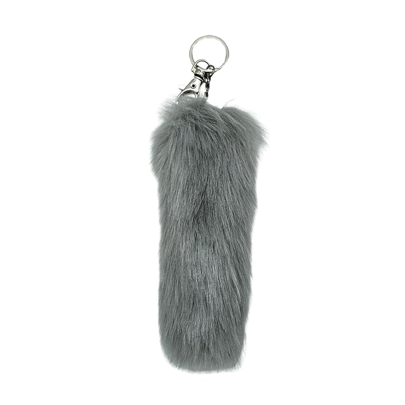 

[COZENTA] tail key ring strap fur Fluffy Fluffy fox cosplay disguise accessories 15cm (gray)