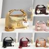Borsa a tracolla a forma di cuscino in PU per lo stile quotidiano con scomparti multipli