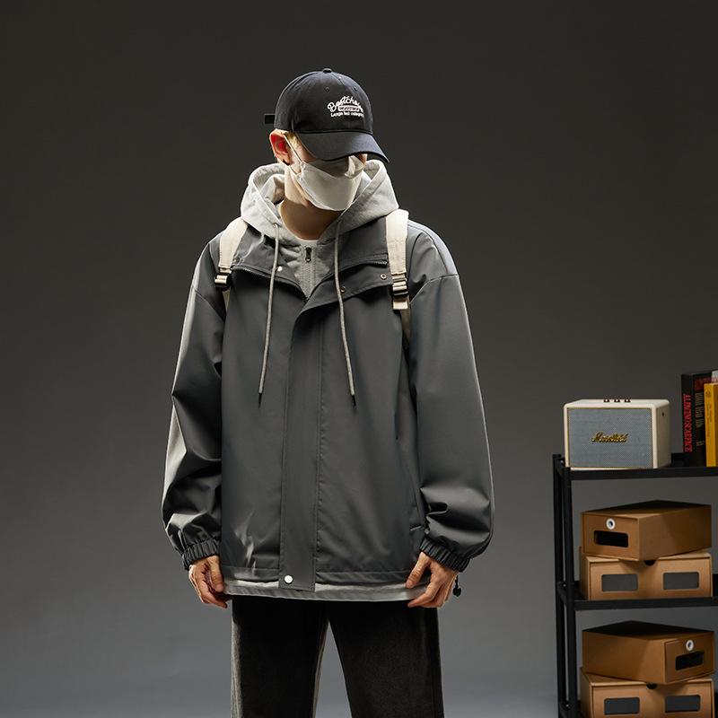 

Пальто Женское Весна и Осень Ранняя Осень С Капюшоном Верх Свободный Плюс Размер Куртка S