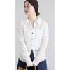 USEDIENA/Iena [Flower Stretch Lace Polo Shirt] White Free Size Bay Cruise