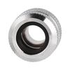 2PCS Quick Tightening G1/4 Compression Fitting OD 14MM Silver/Black Extender Connector Hard Tube Fitting Computer Water Cooling