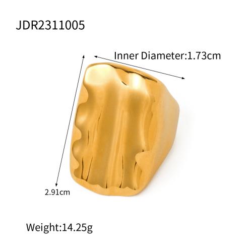 Uworld Fashion Pearl Leaf Ring Stacked Texture Strip Gold Color Adjustable Ring Women's Jewelry Gift For Her