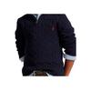 Polo Ralph Lauren SS23 Jednobarevný svetr s vyšívaným logem s copánkovým vzorem Dětský svetr 323868894-005