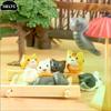 6Pc Cute Mini Cartoon Cat Miniature Car Ornament Car Screen Edge Decoration Cat Micro Landscape Model Cute Car Accessories Gifts