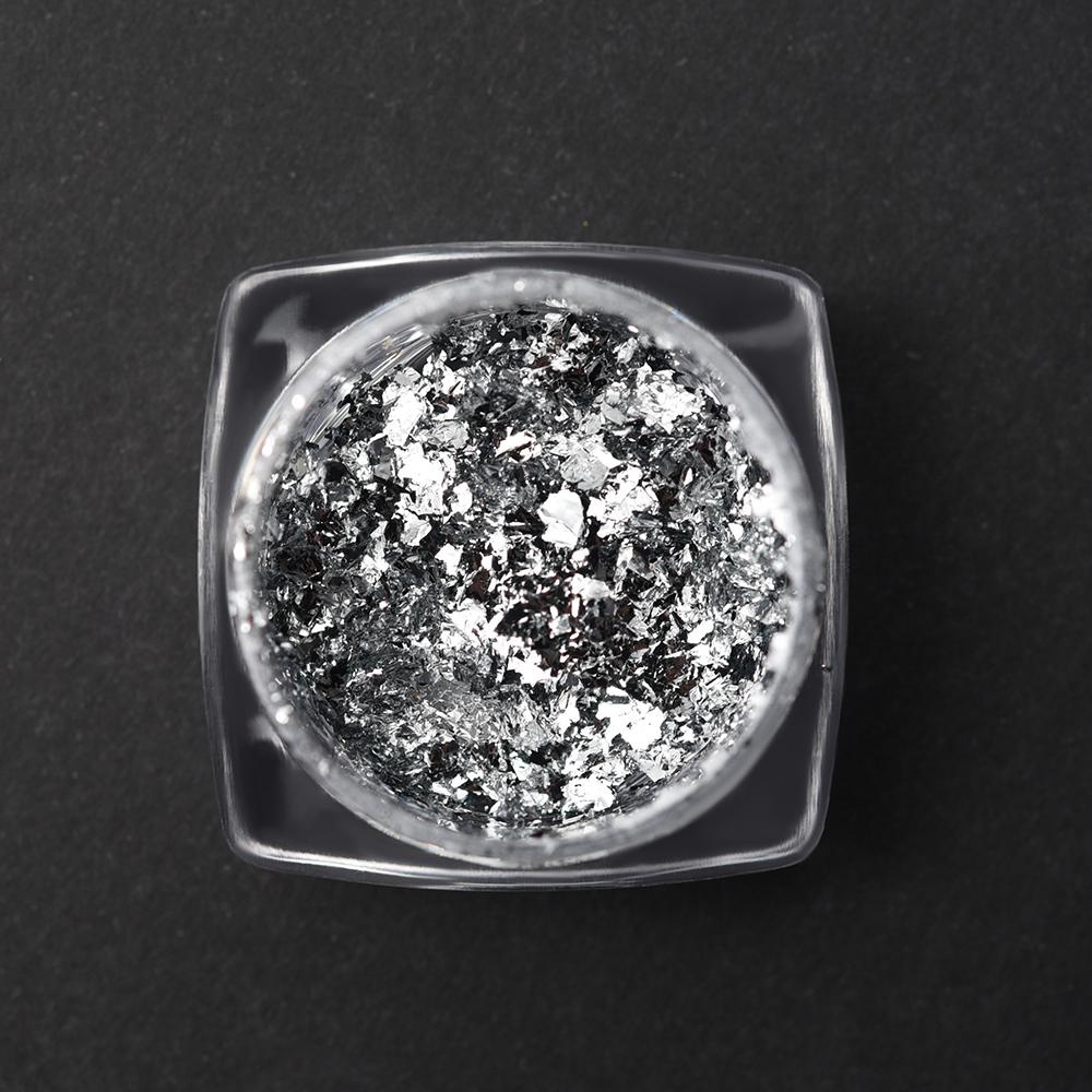 kads 0.2g Gold Silver Foil Glitter Nail Sequins Magic Mirror Effect Powders Nail Gel Polish Chrome Pigment Nail Art Decorations