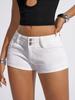 European & American Style Women's High-Waisted White Denim Shorts - Sweet Girl Style