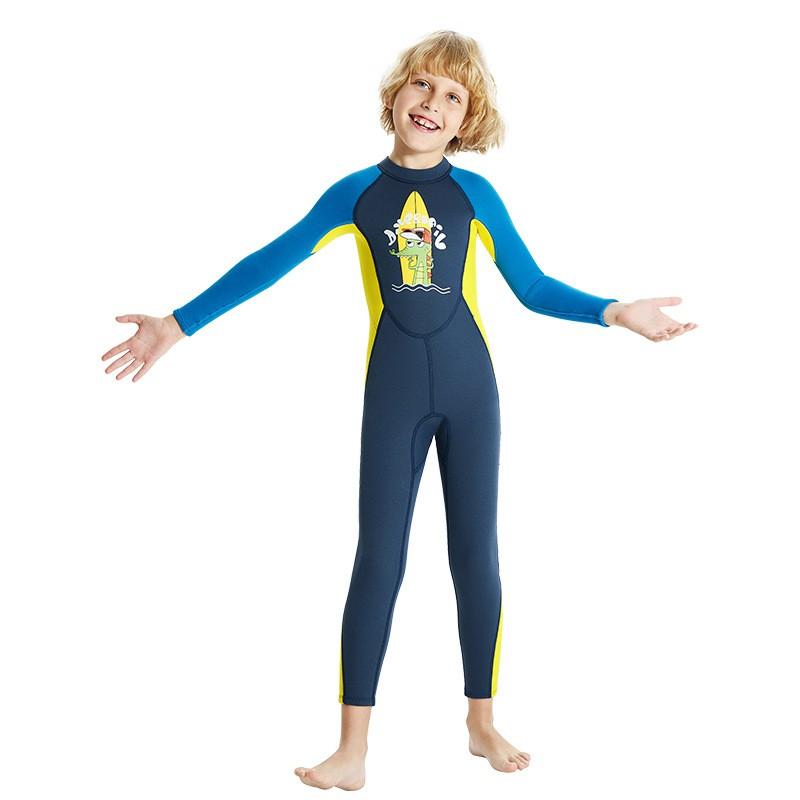 Kids 2.5mm Neoprene Fullsuit Wetsuit Snorkeling Diving Surfing Swimming Warm Winter