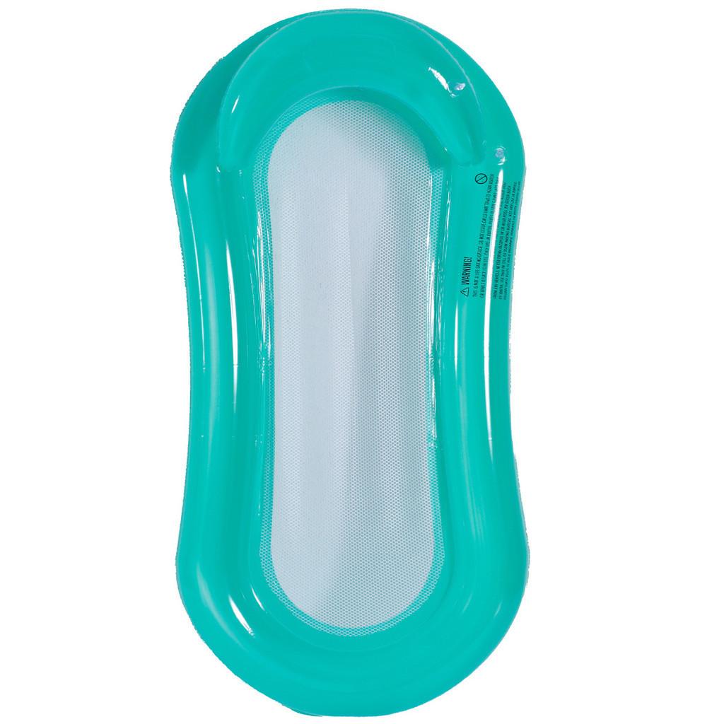 Enpersons Vattenlounger Med Nät Andningsbart PVC-material Uppblåsbar Flytande Säng
