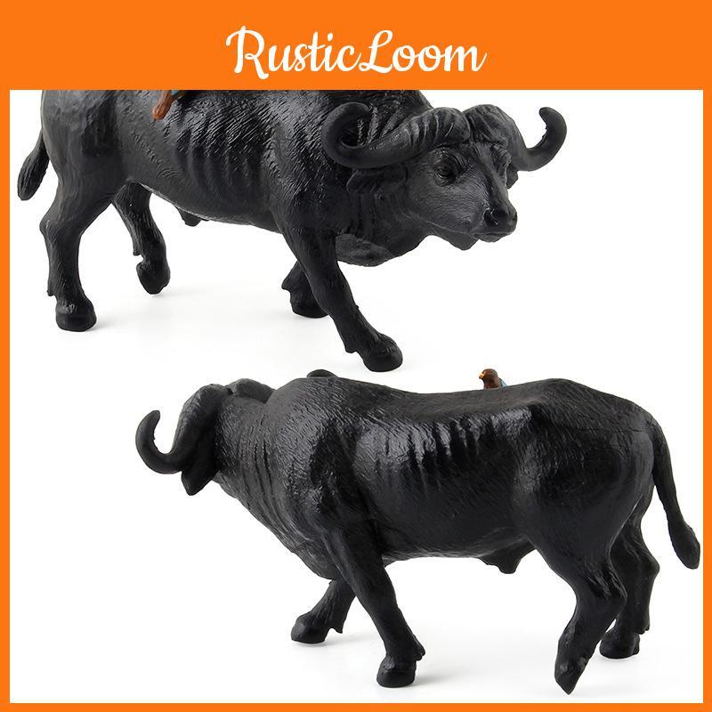 Wild Animal Water Buffalo Model Plastic Toy For Kids Educational Playroom Decor