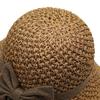Women Sun Hat, Small Brim Straw Fisherman Hat, with Bow Decor Sun Protection UV Block Hat for Summer Outdoor Travel