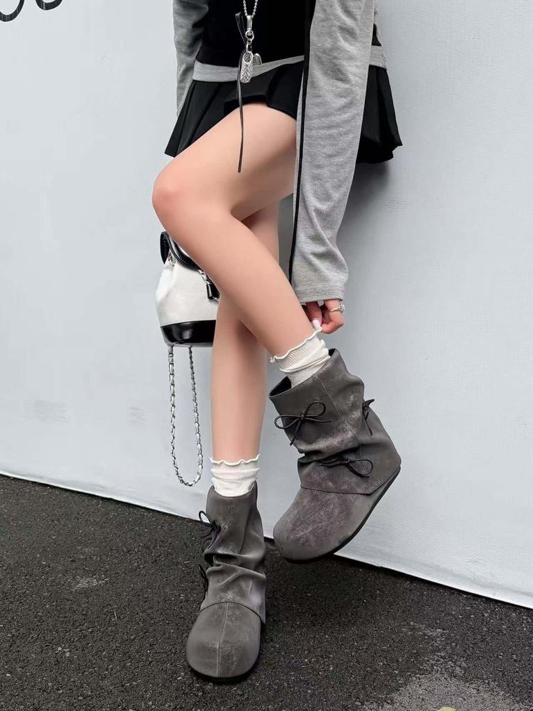 Retro suede Martin boots winter new versatile short boots
