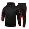 Hoodie-Set Neues Sport-Streifen-Set Lässiges lockeres Hoodie-Set für Herren