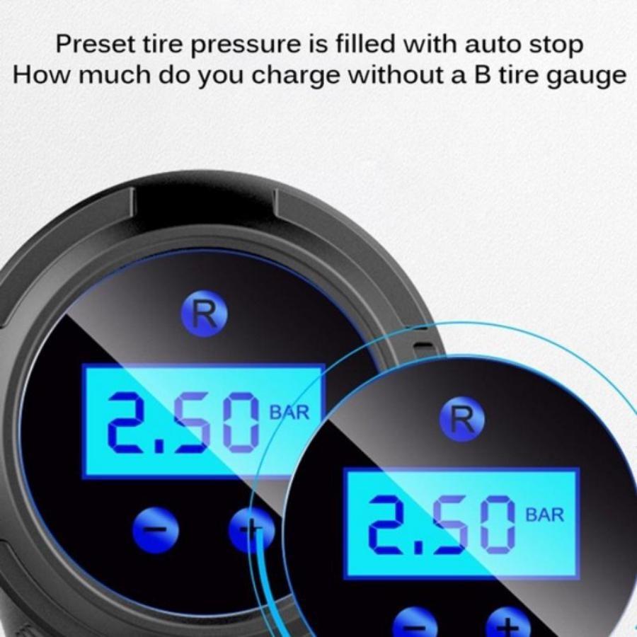 2023 Newly Upgraded 120W Rechargeable Car Handheld Intelligent Digital Display Home Car Electric Portable Tire Pump Car Air Pump.