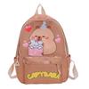 Kids Kindergarten Capybara Backpack Large Capacity Unisex Boys Girls Bag School