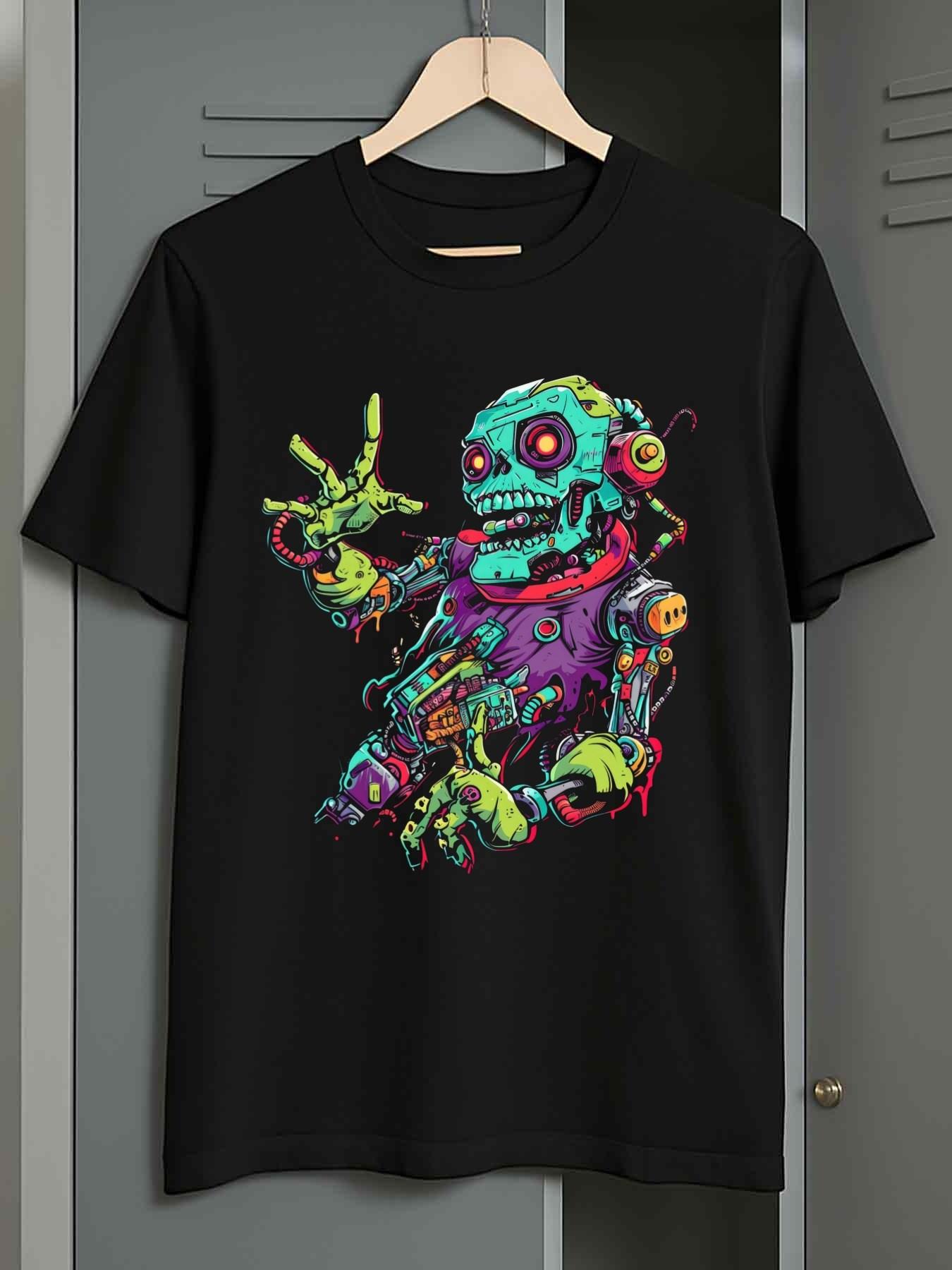 Men s T-Shirt Y2K 1pc 100 Cotton Multicolor 3XL