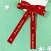 Sweet Bow Hair Accessory Red Velvet Ribbon Headdress Four Seasons Christmas Hair Clip  Daily