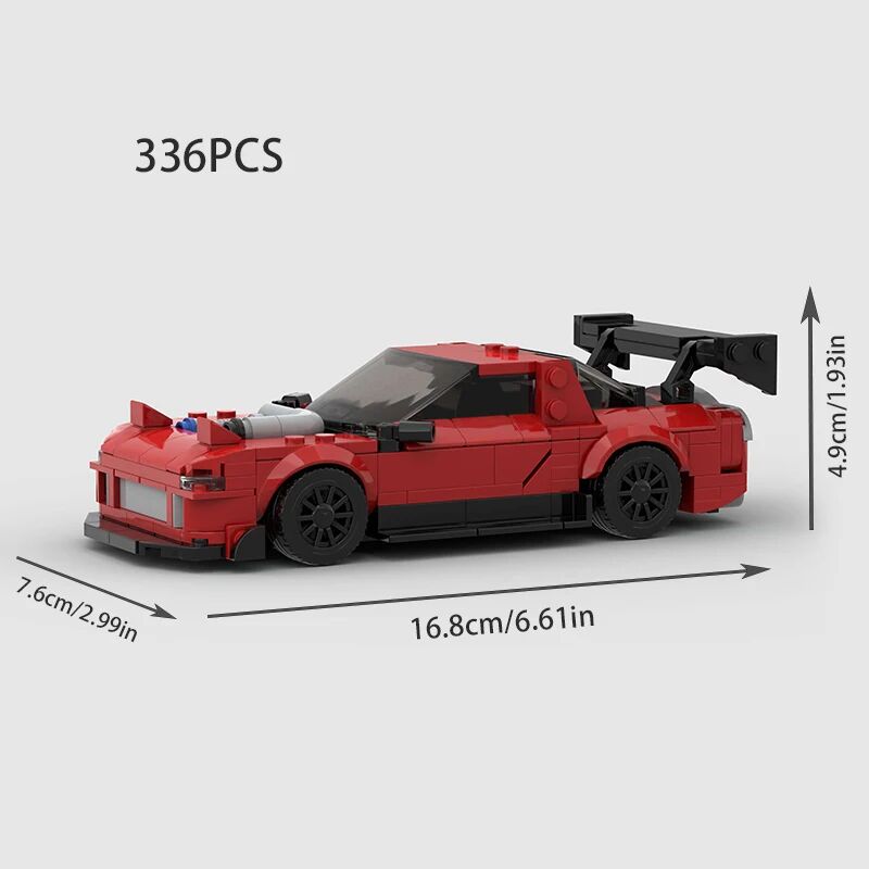 MOC City Speed Sport Racing Car Model Building Blocks Convertible Super Race Bricks Rally Vehicle Toy Technical Christmas Gift
