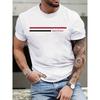 Men's Summer 100 Cotton Letter Printed T-shirt Casual Men Clothing Fashion Brand Tops Tee