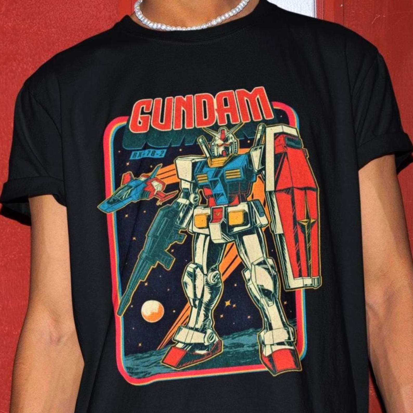Gundam RX-78-02 Shirt -Vintage 90s Robot Anime Tee,Mobile Suit Gundam Tshirt 2XL