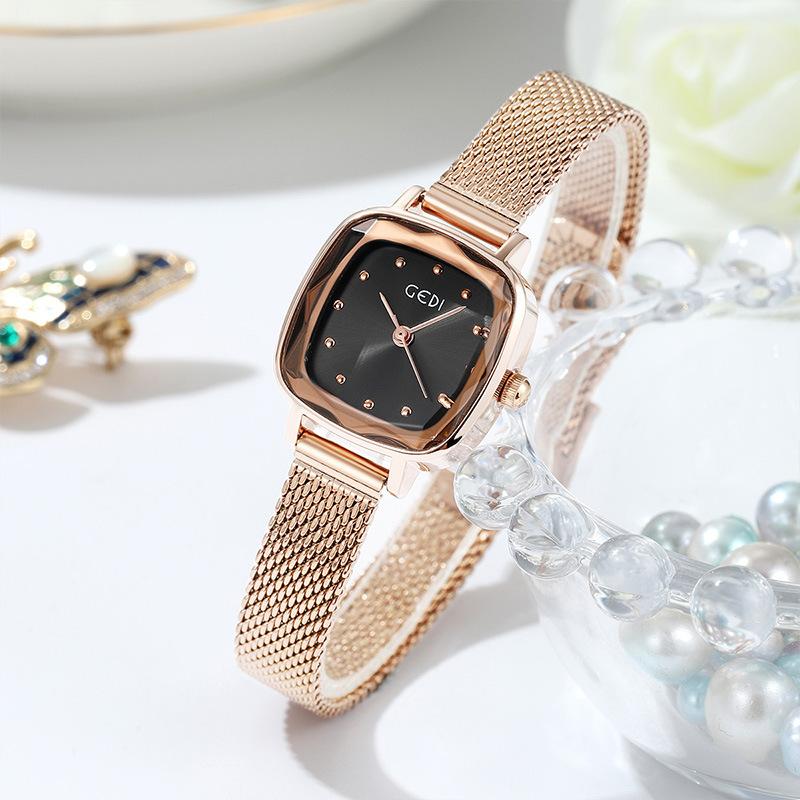 Fashion Mesh Belt Square Women'S Watch Simple Fashion Quartz Watch Student Waterproof Watch