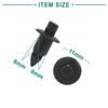 ACROPIX 20pcs Universal 6mm Black Door Trim Fender Push Rivet Fasteners Automotive