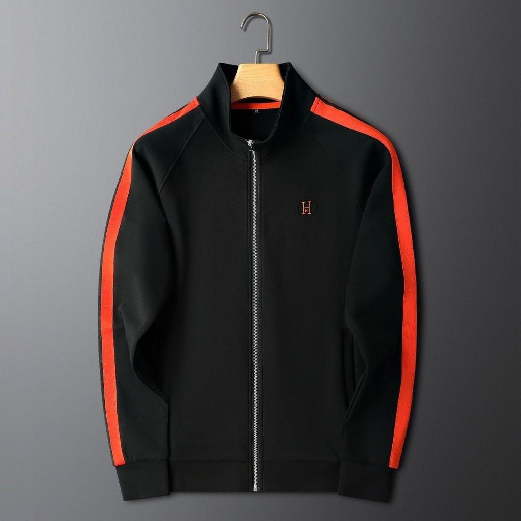 Men's Sportswear Set Standing Collar Zipper Casual Two-piece