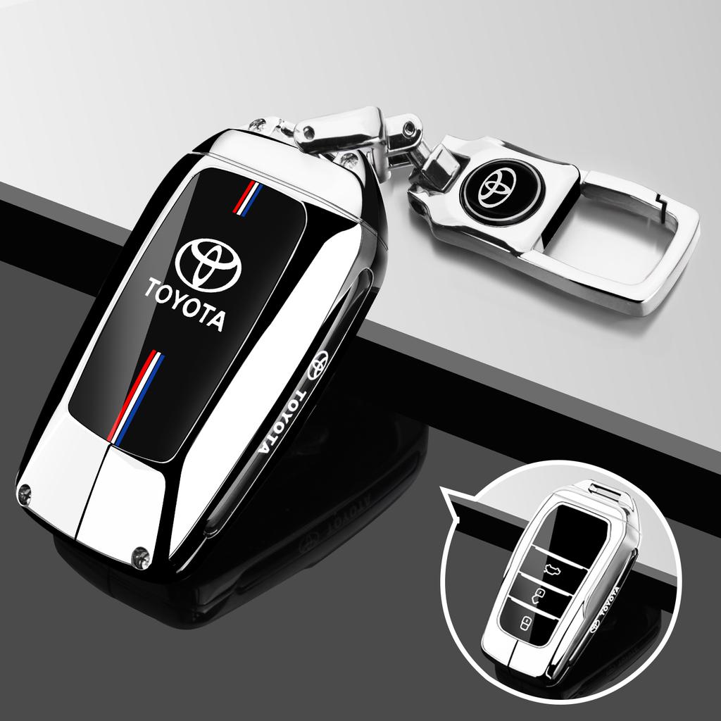 For Toyota Prius Camry Corolla CHR C-HR RAV4 Land Cruiser Keychain Auto Accessories Car Smart Key Case Cover Protector Shell Fob