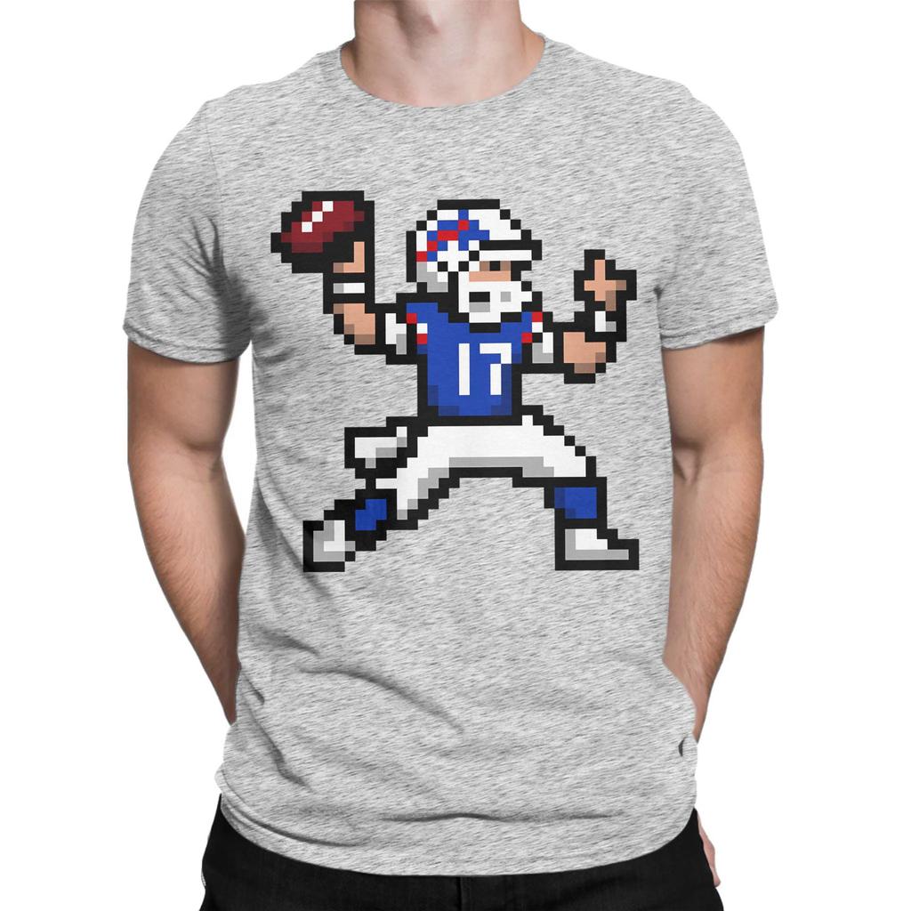 Josh Allen Cotton TShirt for Men Beach Y2K Funny T Shirts O Neck Trendy Cool Tees Plus Size Print Tops